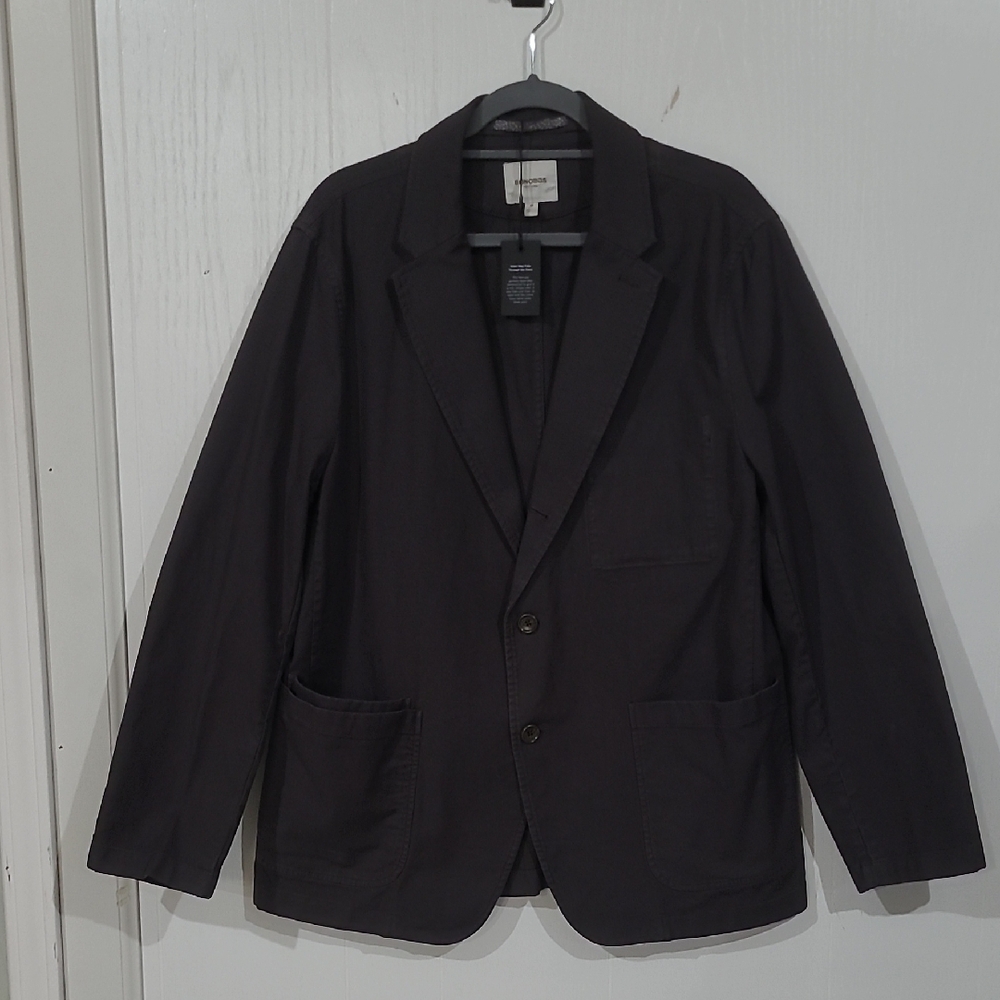 Bonobos Men's Charcoal Gray Jetsetter Washed Cotton Blazer Sz. XL Regular